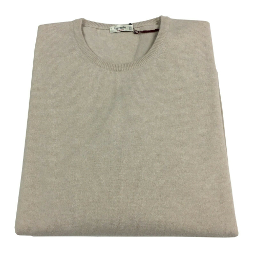 FERRANTE maglia uomo girocollo 001 panna TODD & DUNCAN G33101 Tg. 60
