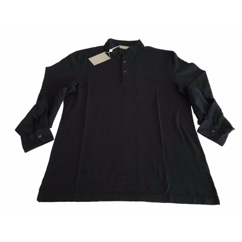 GIRELLI BRUNI polo man dark brown  long sleeves  80% cotton 10% cashmere 10% silk