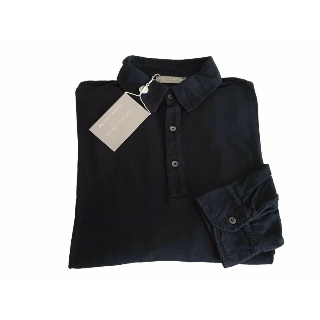 GIRELLI BRUNI polo man dark brown long sleeves 80% cotton 10% cashmere 10% silk GIRELLI BRUNI polo man dark brown long sleeves 80% cotton 10% cashmere 10% silk