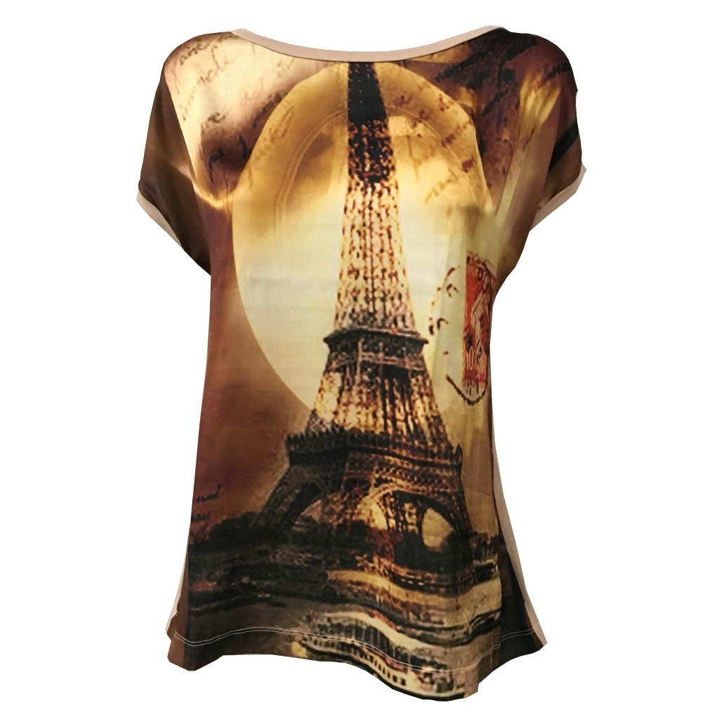 LA FEE MARABOUTEE t-shirt woman+jersey  50% polyester 45% viscose 5% elastane
