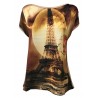 T-shirt Donna maniche corte LA FEE MARABOUTEE in tessuto + jersey modello W7367