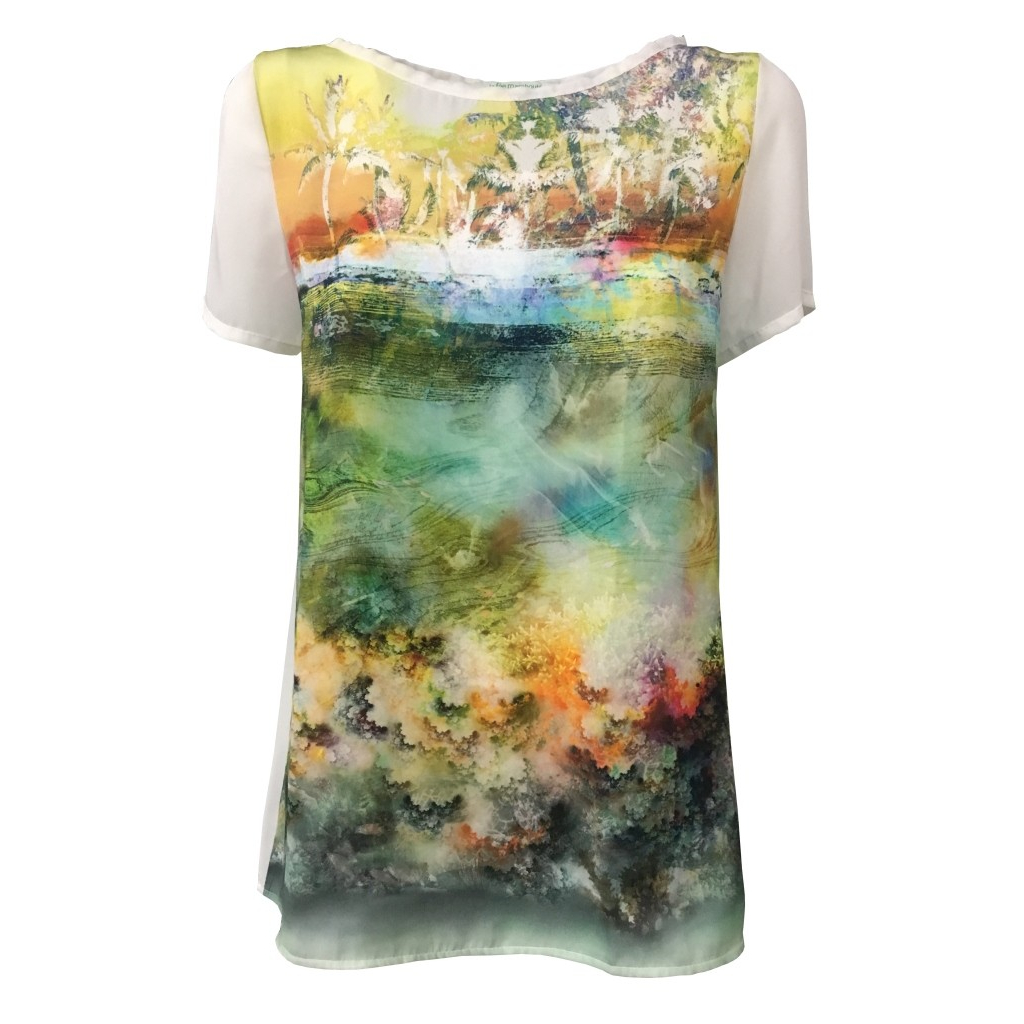 LA FEE MARABOUTEE blusa donna fantasia 100% poliestere MADE IN ITALY LA FEE MARABOUTEE blusa donna fantasia 100% poliestere MADE IN ITALY