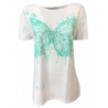 LA FEE MARABOUTE t-shirt half-sleeve white women 100% cotton MADE IN ITALY