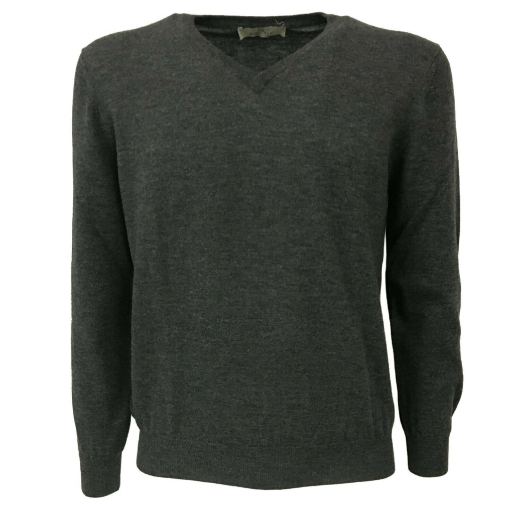 PANICALE maglia uomo a v con toppe 100%lana MADE IN ITALY PANICALE maglia uomo a v con toppe 100%lana MADE IN ITALY