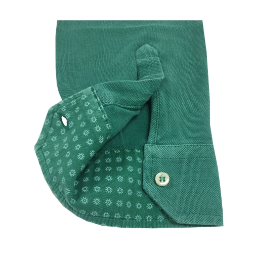 DELLA CIANA long sleeved polo shirt with pocket mod. 43370L Blue Emporio 100% cotton MADE IN ITALY