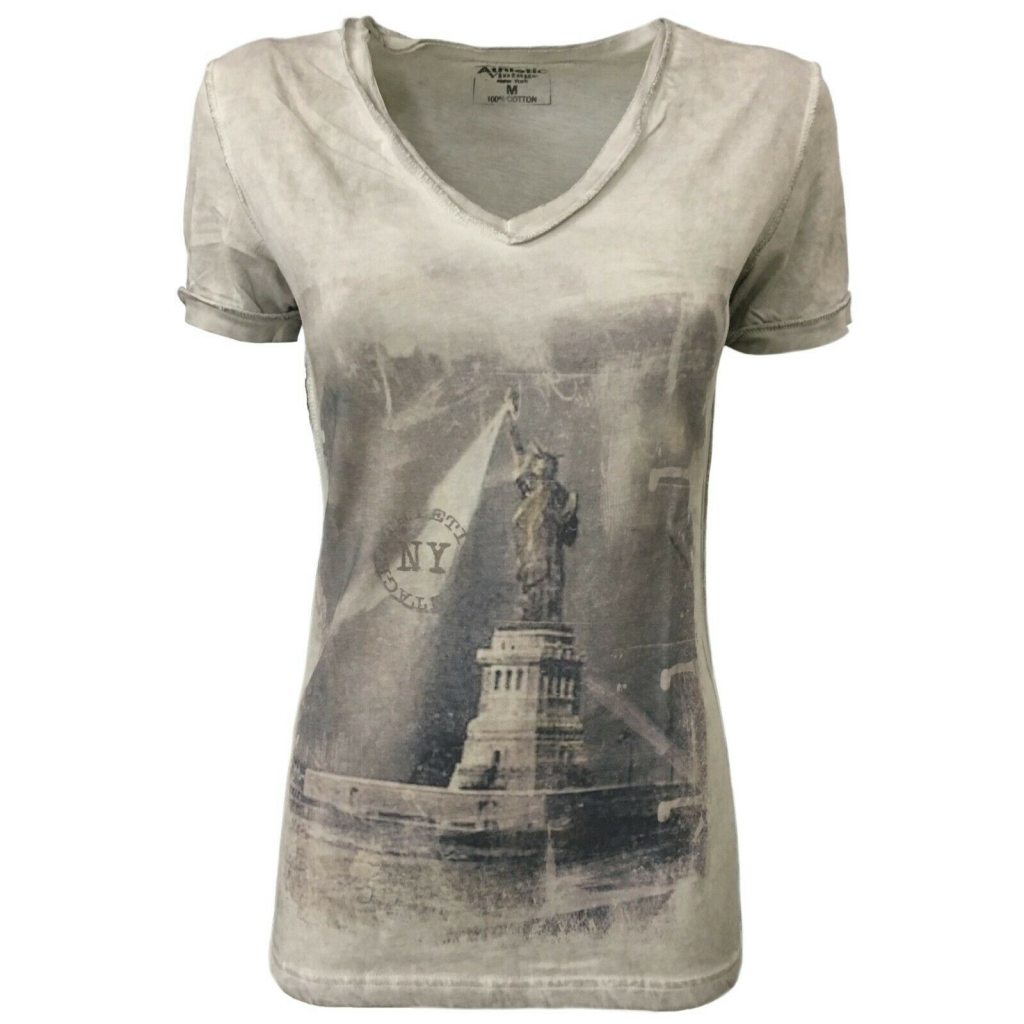 ATHLETIC VINTAGE NEW YORK t-shirt woman short sleeves 100% Cotton MADE IN ITALY ATHLETIC VINTAGE NEW YORK t-shirt woman short sleeves 100% Cotton MADE IN ITALY