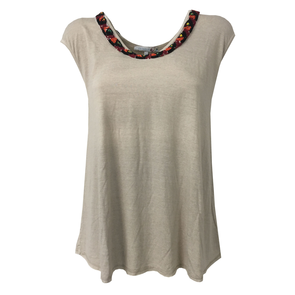 LA FEE MARABOUTEE woman t-shirt ecru W7642 MADE IN ITALY LA FEE MARABOUTEE woman t-shirt ecru W7642 MADE IN ITALY