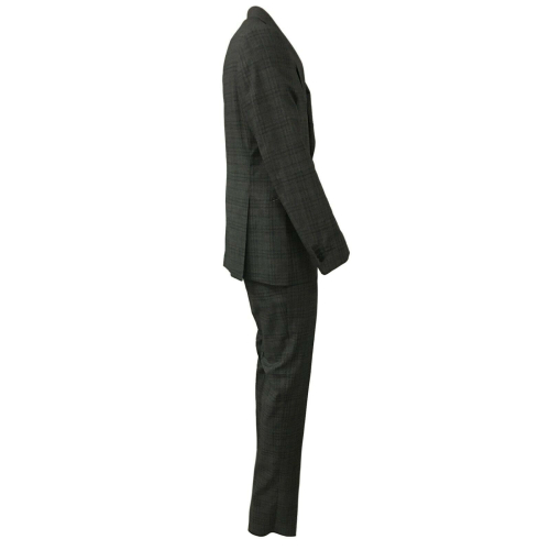 LUIGI BIANCHI MANTOVA man suit gray trousers + jacket art 3301 100% wool MADE IN ITALY regular slim