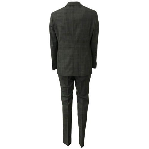 LUIGI BIANCHI MANTOVA man suit gray trousers + jacket art 3301 100% wool MADE IN ITALY regular slim