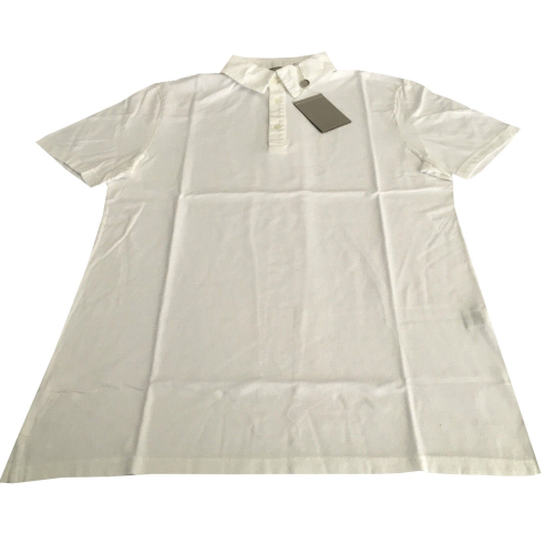 GIRELLI BRUNI polo sleeved white mod G826PC GIZA 30/1 MADE IN ITA