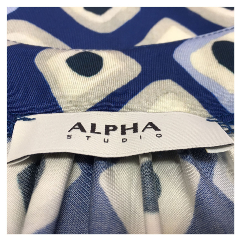ALPHA STUDIO women's dress blue art AD-6676O 94% viscose 6% elastan
