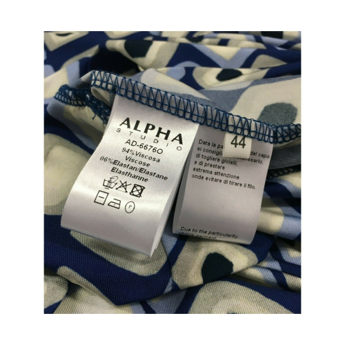 ALPHA STUDIO women's dress blue art AD-6676O 94% viscose 6% elastan