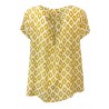 LA FEE MARABOUTEE  women shirt mustard/ecru 100% silk