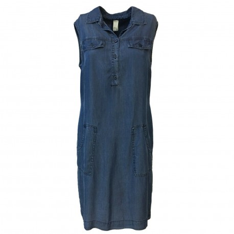 ETiCi woman dress sleeveless denim art A1/9464 100% lyocell MADE IN ITALY