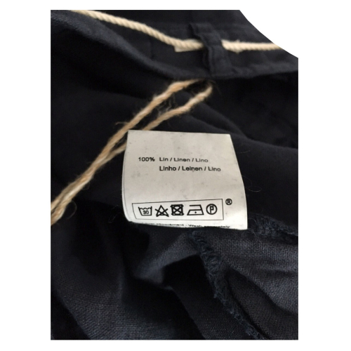 HUMILITY 1949 pantalone donna largo gamba cm 33 bordeaux lavato vita alta