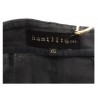 HUMILITY 1949 pantalone donna largo gamba cm 33 bordeaux lavato vita alta