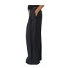 HUMILITY 1949 pantalone donna largo gamba cm 33 bordeaux lavato vita alta