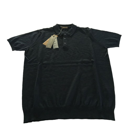 FERRANTE polo uomo mezza manica con bordo tortora 100% cotone MADE IN ITALY