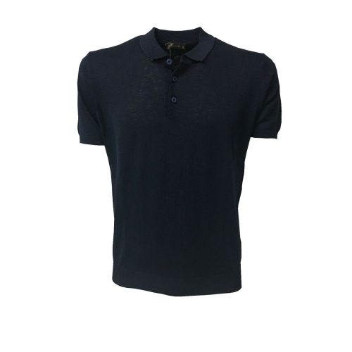 FERRANTE polo uomo mezza manica con bordo tortora 100% cotone MADE IN ITALY