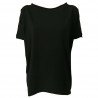 NEIRAMI women's maxi t-shirt cotton black art B01 MADE IN ITALY