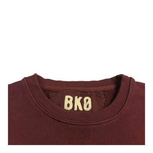 BKØ felpa uomo garzata verde militare 100% cotone mod SU17010 MADE IN ITALY