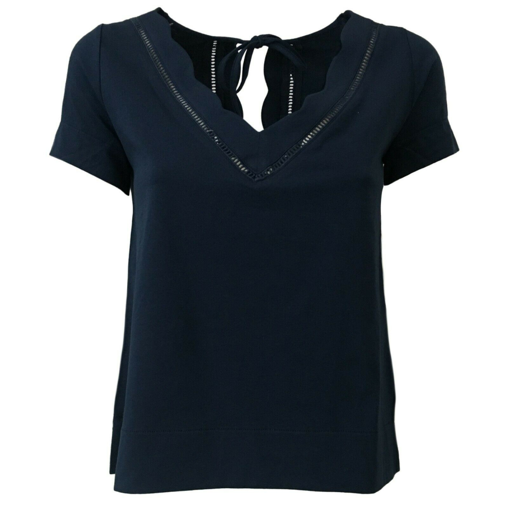 ALPHA STUDIO T-shirt donna blu cotone art AD-1410A 95% cotone 5% elastan