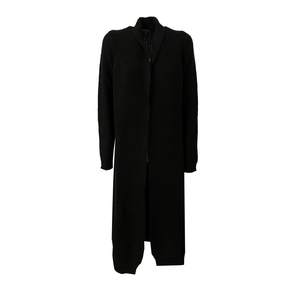 LA FEE MARABOUTE cardigan women long black / black lurex 65% Acrylic 35% Polyamide LA FEE MARABOUTE cardigan women long black / black lurex 65% Acrylic 35% Polyamide
