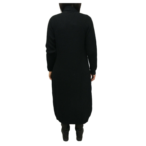 LA FEE MARABOUTE cardigan donna lungo nero/lurex nero 65% acrilico 35% poliammide