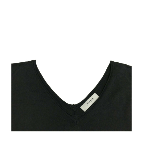 ALPHA STUDIO Maglia donna doppio scollo a V art AD-6005A 100% cotone