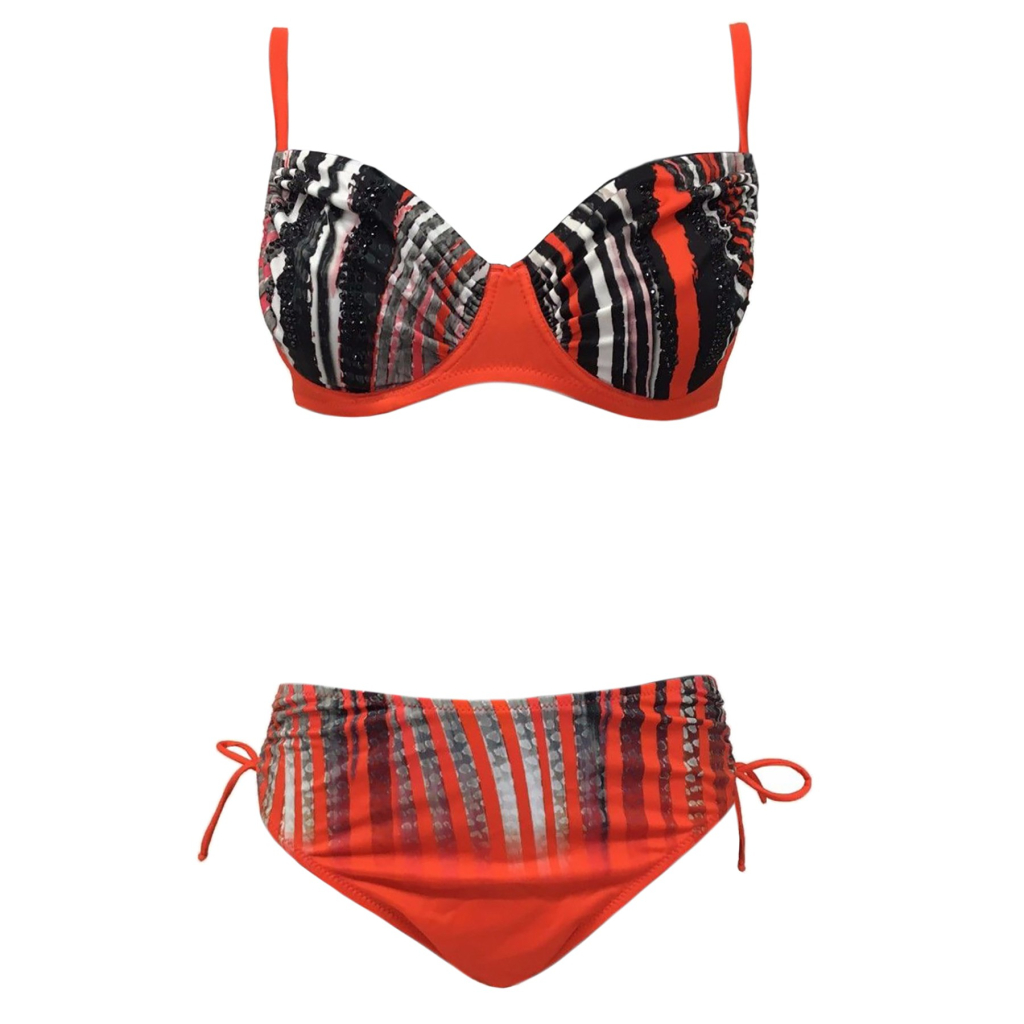 GIADAMARINA two piece swimsuit orange/black mod 973 MADE IN ITALY GIADAMARINA two piece swimsuit orange/black mod 973 MADE IN ITALY