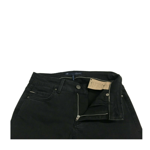 CIGALA'S ATELIER women's jeans black regular waist mod 16-117H STRAIGHT var 1Y MADE IN ITALY