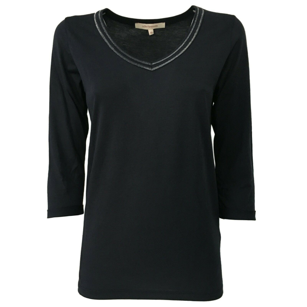 LA FEE MARABOUTEE  T-shirt Donna manica 3/4 art FB7659 67% lyocell 33% cotone