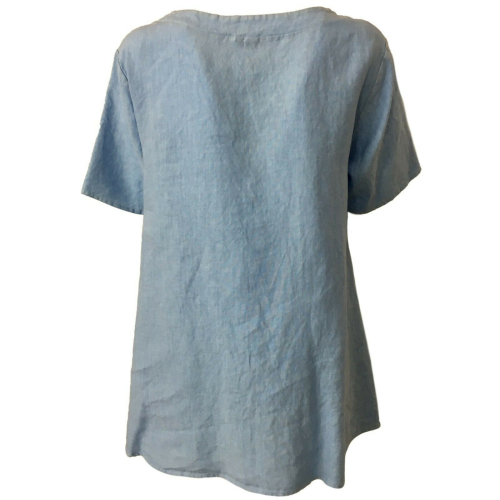GARDEROBE DE SAINT TROPEZ woman shirt mod ST206 100% linen MADE IN ITALY