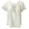 HANITA woman shirt white bare shoulders art H.M1912SS.2436 100% cotton MADE IN ITALY