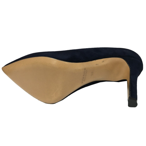 UPPER CLASS  décolleté woman covered heel 10 cm 100% suede MADE IN ITALY