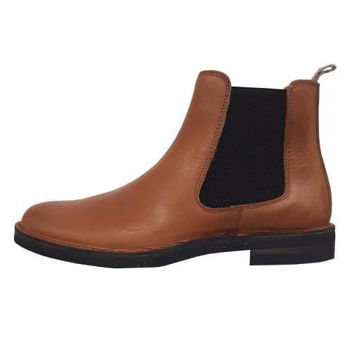 ASTORFLEX Shoe Man in rust-colored greased leather with contrasting elastic MADE IN ITALY