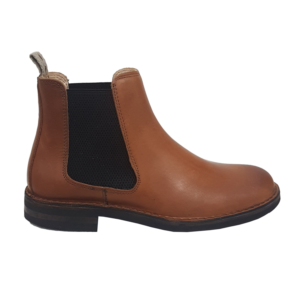 ASTORFLEX Shoe Man in rust-colored greased leather with contrasting elastic MADE IN ITALY