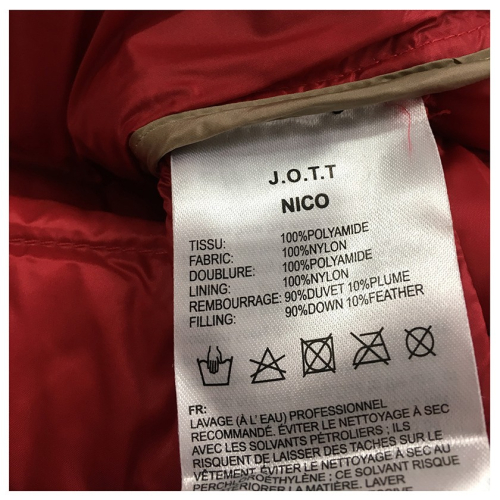 JOTT man down jacket filling 90% down 10% feather mod NICO