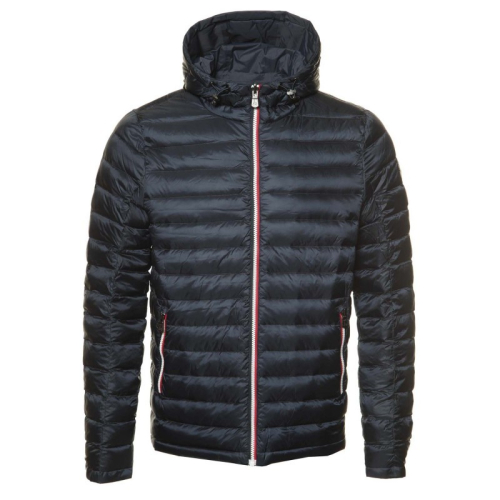 JOTT Man down jacket with hood VEGAS RÉVERSIBLE Blue Marine 95% polyamide, 5% polyurethane