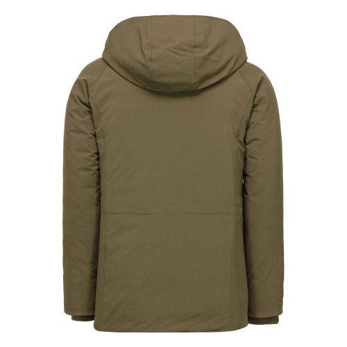 JOTT Men's down jacket with hood ANTARTIC STRETCH Khaki 50% polyamide, 40% polyester, 10% elastane