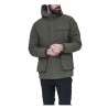JOTT Men's down jacket with hood ANTARTIC STRETCH Khaki 50% polyamide, 40% polyester, 10% elastane
