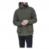 JOTT Men's down jacket with hood ANTARTIC STRETCH Khaki 50% polyamide, 40% polyester, 10% elastane
