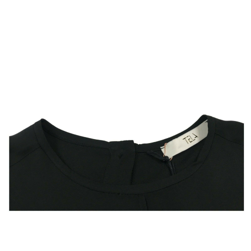 TELA camicia donna manica lunga girocollo bottoni dietro mod CROMA MADE IN ITALY