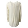 TELA long-sleeved round neck women's shirt buttons on the back mod CROMA MADE IN ITALY