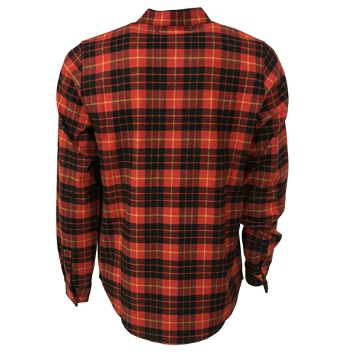 BKØ linea MADSON Camicia uomo lana quadri rosso/nero mod DU19529 TARTAN MADE IN ITALY