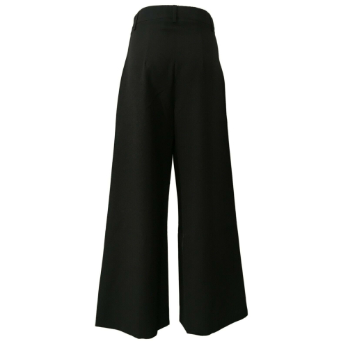 LA FEE MARABOUTEE Women's cotton trousers black mod FC1428 MADE IN ITALY