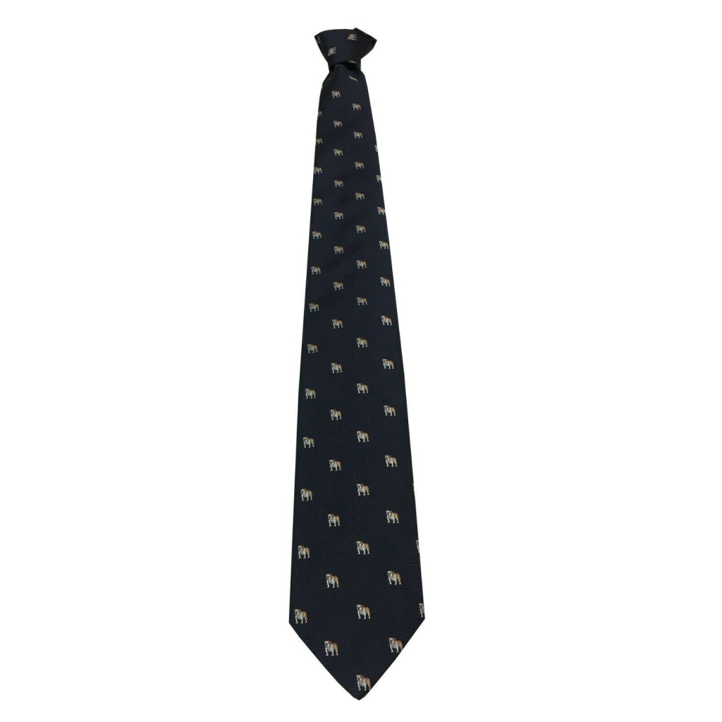 DRAKE'S LONDON Cravatta Uomo foderata fantasia Cani cm 147x8 MADE IN ENGLAND DRAKE'S LONDON Cravatta Uomo foderata fantasia Cani cm 147x8 MADE IN ENGLAND