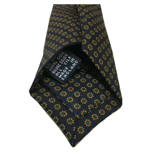 DRAKE'S LONDON Tie Man lined fantasy Flowers cm 147x8 MADE IN ENGLAND