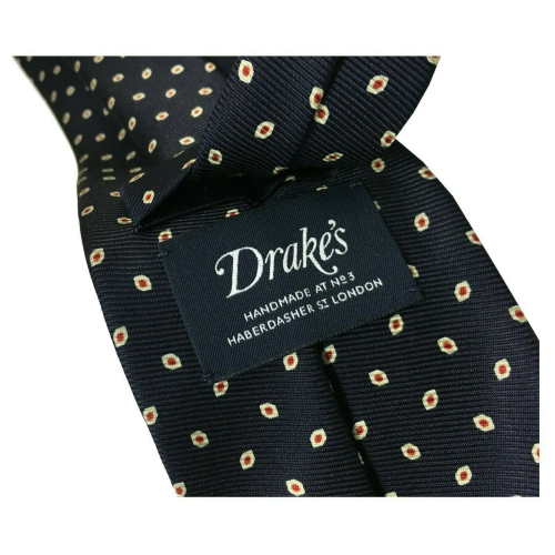 DRAKE'S LONDON Tie Man lined fantasy Drops 147x8 MADE IN ENGLAND