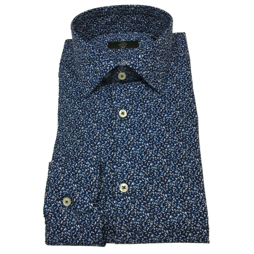 MGF 965 man shirt blue/white flower mod 14 100% cotton